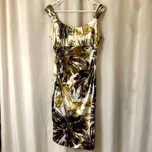 Satin Round Neck Sleeveless Dress